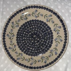 Floral Patterned Ceramic Dinner Plate
